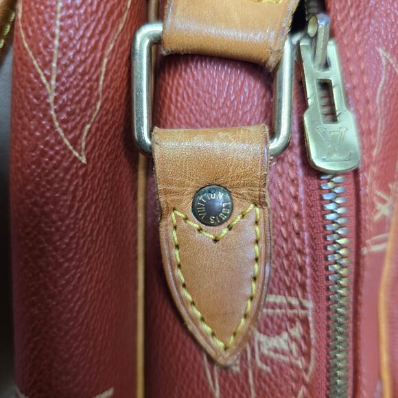 Louis Vuitton America's Cup Calvi Messenger Bag Vintage Rare '94 Rust Red Unisex - Picture 13 of 15